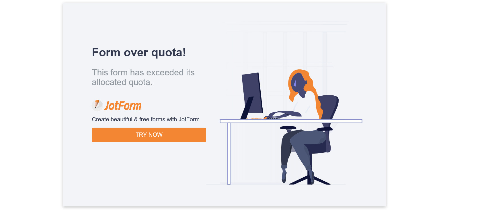 Form over Quota error being shown on all forms